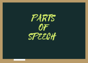 Parts of speech with examples