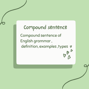 Compound sentence 