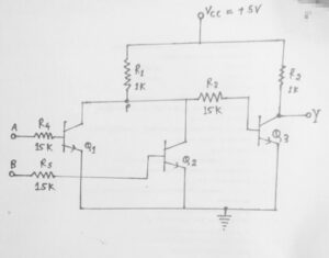 OR gate find by using transistor